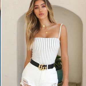 Anouk Tiger Mist striped bodysuit